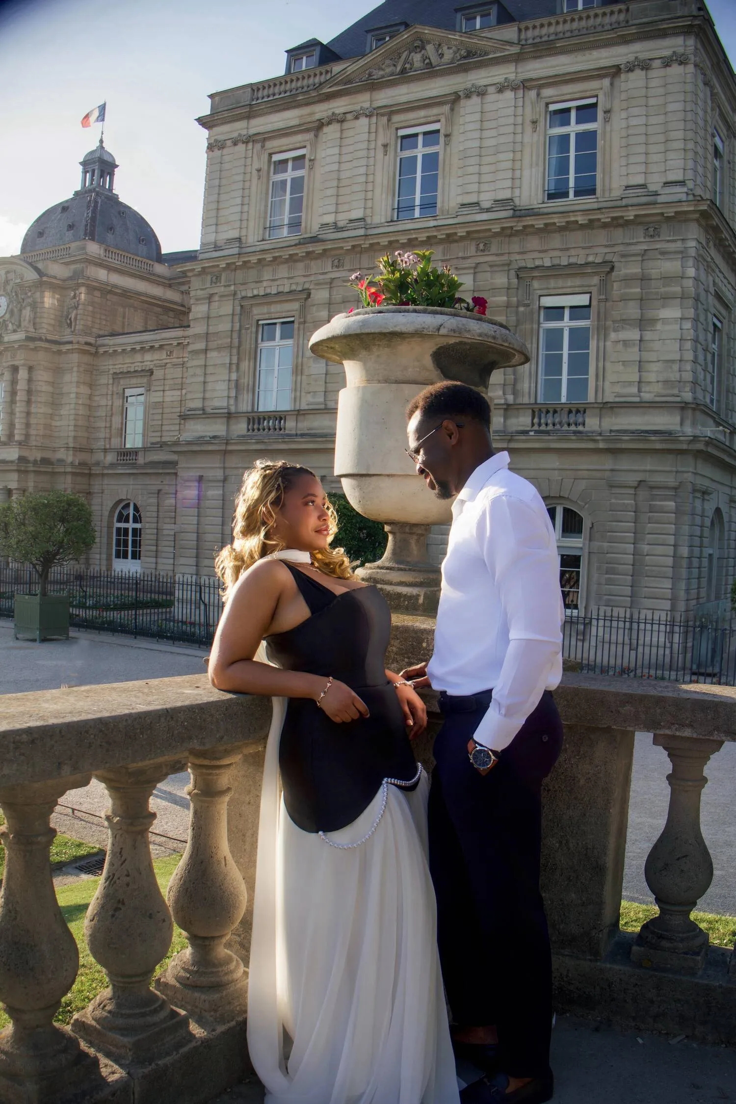 Reine et Christian au jardin du Luxembourg